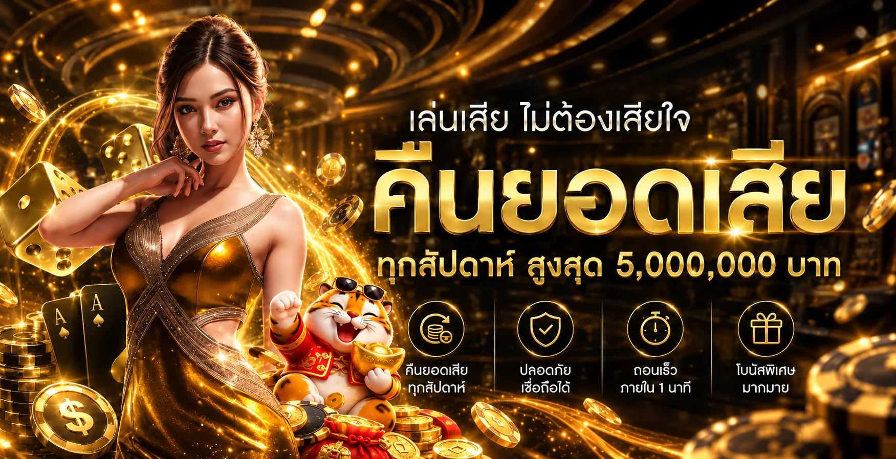 แบนเนอร์ UFASTAR825 คืนยอดเสียพร้อมมาสคอตเกม
